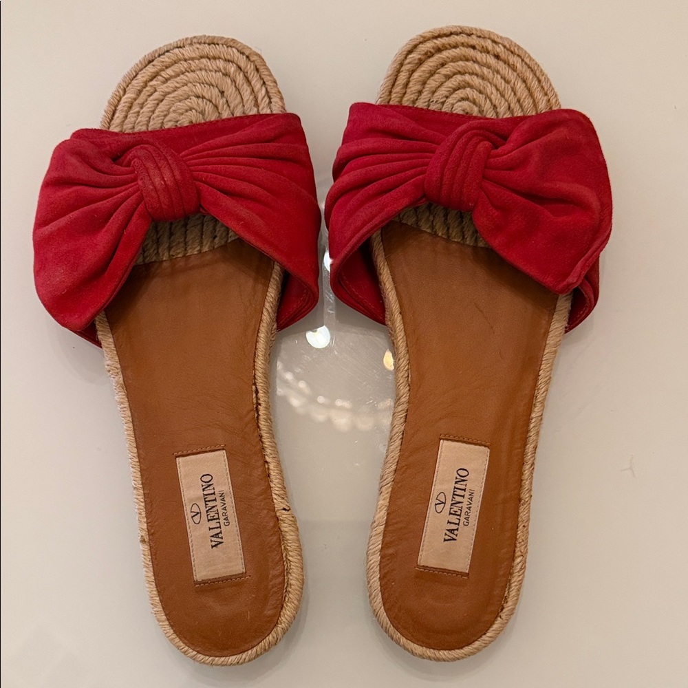Valentino Red Knotted Sandals